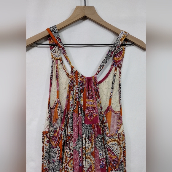 Free People Count Me In Floral Trapeze Women's XS Multicolor Artsy Retro Boho - Picture 6 of 9